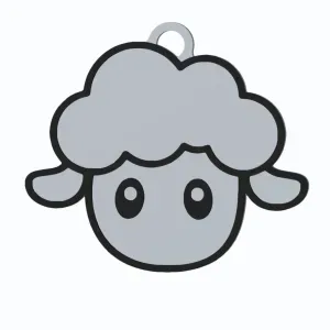 Sheep Head - Farm Animals - Keychain v1
