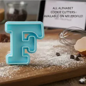 letra f cookie cutter