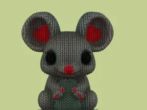Cute knitted Rat 🐀 Model