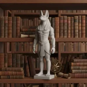 statue of god anubis