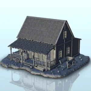 House with stone fireplace - Terrain scenery West Old