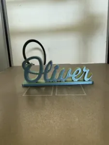 Custom Name Stand – Script Style 3D Print Decor