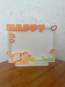 🐾 Happy Paws personalized Pet photo frame