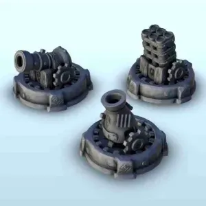 Set of medieval turrets - miniatures warhammer terrain scene