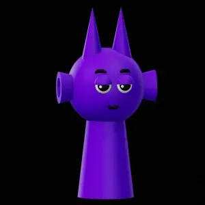 Sprunki Durple – Multicolor 3D Printable Figure