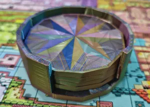 Prism Edged Coasters and Holder