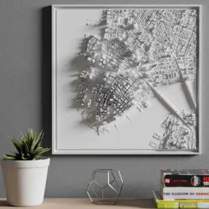 3D MODEL OF NEW YORK, MANHATTAN, DOWNTOWN