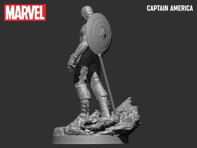 Captain America 3D Print Model — Image 5 of 9
