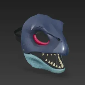Stylized Raptor Dinosaur Mask 3D Model Cosplay
