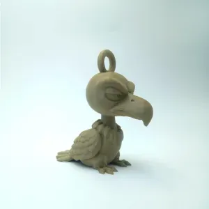 🦅 Grumpy Vulture Keychain – Attitude Cartoon 3D Printable M
