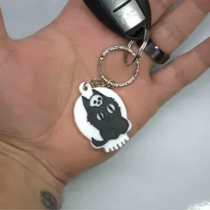 Skull Cat Halloween Keychain FREE