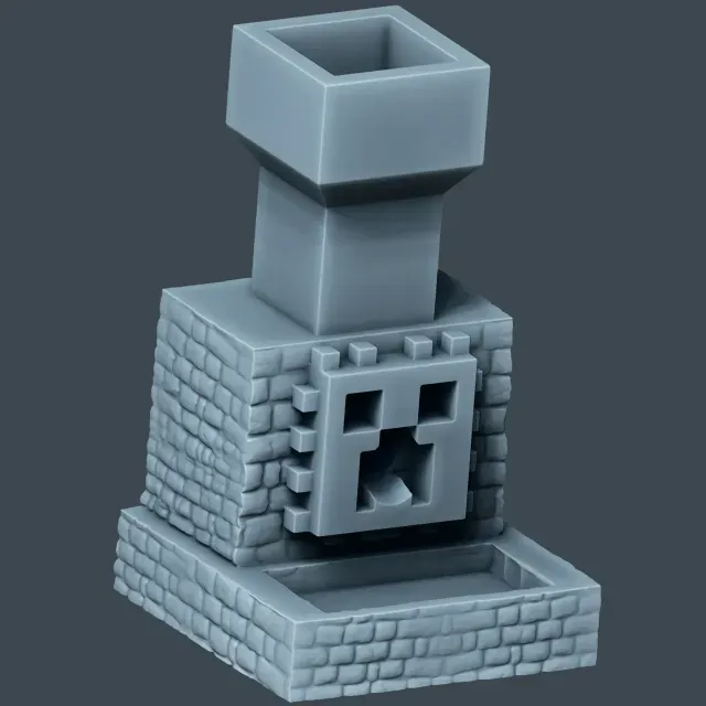 Minecraft Face Minimalist The Dice Tower STL file — Фото 2 из 5