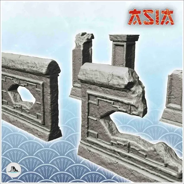 Asian Outdoor Decoration Set (6) - Asian Scenery Terrain War — Фото 4 из 9