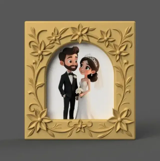 Beautiful Photo Frame STL for 3D Print - Decor - Gifts — Фото 2 из 8