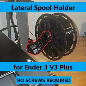 Ender 3 V3 Plus | Lateral Spool Holder (No Screws Needed)