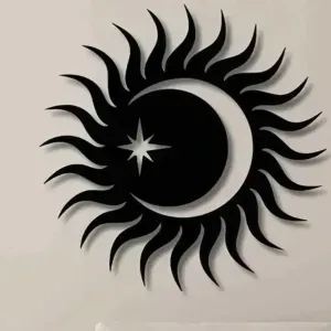 Sun & Moon Wall Art 2D Silhouette