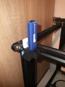 USB Stick's And micro SSD Card's Holder. Sitting On Printer.