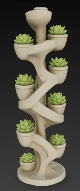 Spiral Column with Succulent Plants — Фото 5 из 6