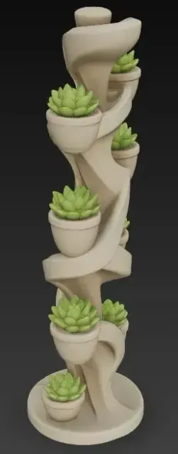 Spiral Column with Succulent Plants — Фото 4 из 6