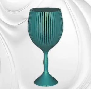 Vertical Ribbed Wine Glass Vase