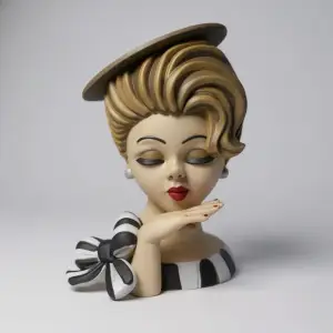 Vintage woman bust decoration