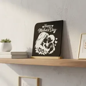 Mother’s Day Desk Decor | Mom Love Silhouette | Easy Print