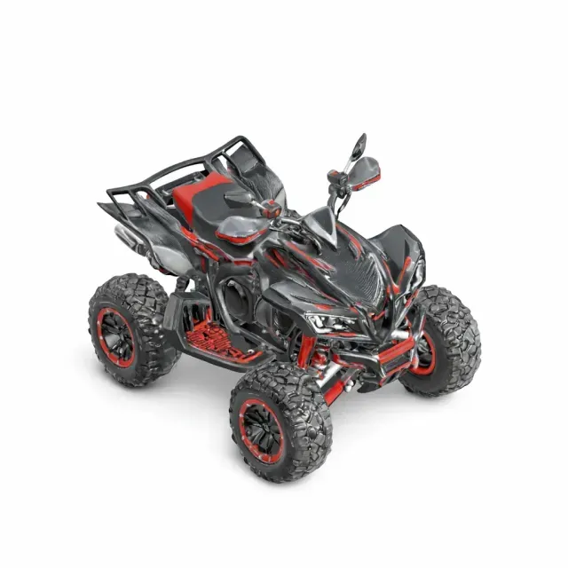 Futuristic Sport ATV Quad Bike Off-Road Vehicle 3D Model — Image 7 of 8
