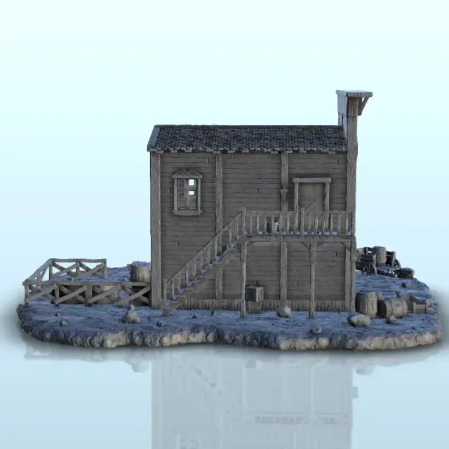 Funeral Home with Workshop - Western Old West Terrain Scenery — Image 8 of 9