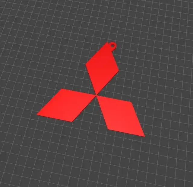 Mitsubishi Logo Keychain – Single Color — Image 2 of 4