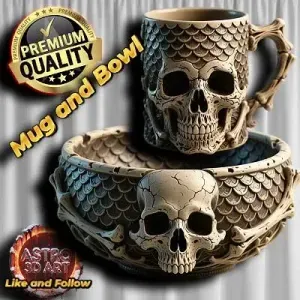 Skull Mug and Bowl ❤️