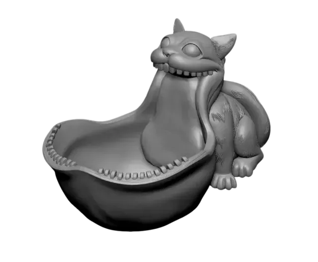 Cat-shaped trinket holder / Cheshire-style candy dish — Фото 6 из 9