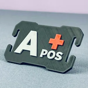 Tactical Molle Buckle with Blood Type A+ Positive