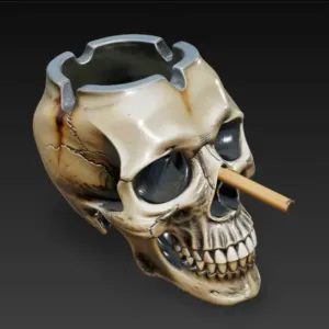 skull-shaped ashtray