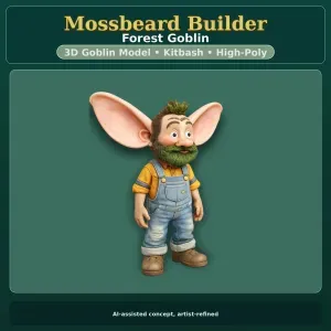 Forest Goblin Bundle – Stylized Kitbash High-Poly Character