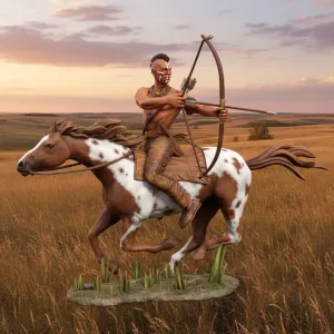 Indian hunting figure