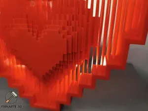 ❤️ Pixel Heart String Art – Floating Retro Heart Decor 🕹️✨