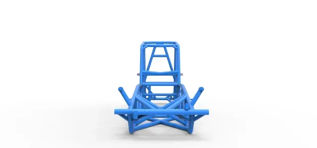 Frame of Vintage Dirt Modified Stock Car Scale 1:25 — Image 6 of 9
