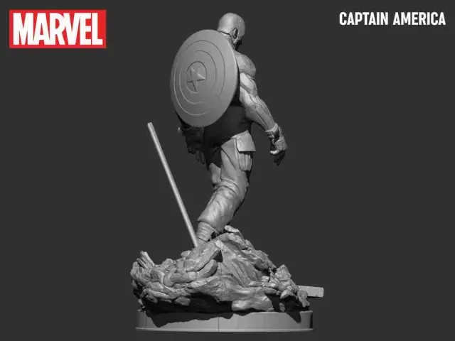 Captain America 3D Print Model — Image 6 of 9