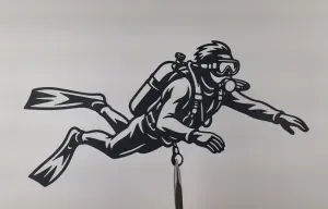 Scuba Diver 2D Wall Art