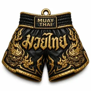 Muay Thai short Golden Flame