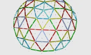 Geodesic Dome 4V Connector for 1" PVC Pipe