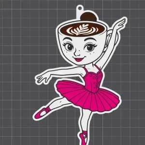 Ballerina Cappuccina Brainrot Keychain 1 Sola Cape