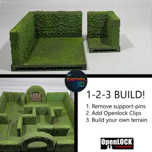 Hedge corner tiles - OpenLOCK system