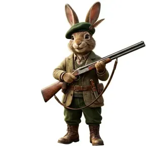 Hunter lapin rabbit chasseur
