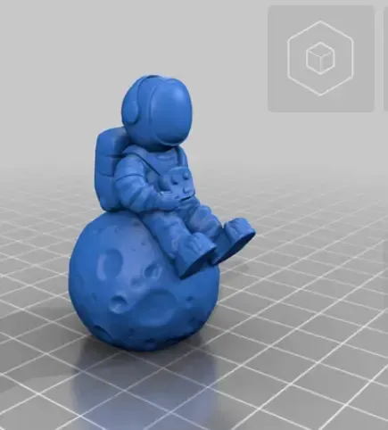 Man sitting on the moon