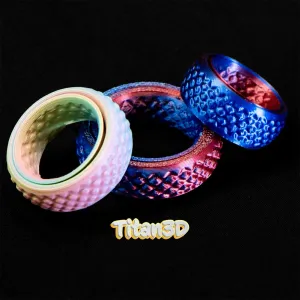 Fidget Ring Print in Place 3 Sizes