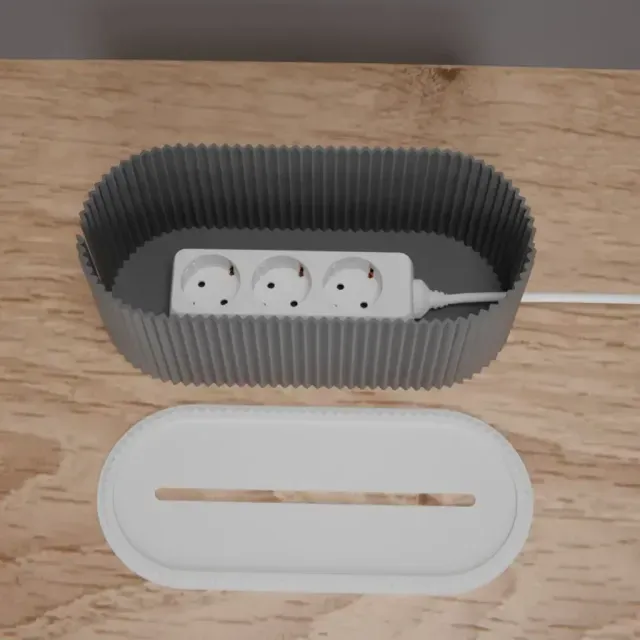 Cable Management Box | Power Strip & Charging Organizer