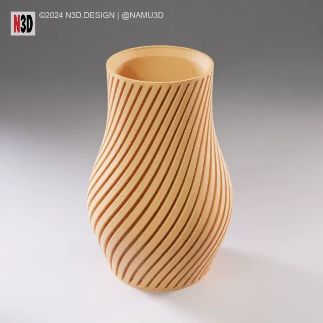 VASE 0102 B - BULB TWIST VASE — Image 4 of 5