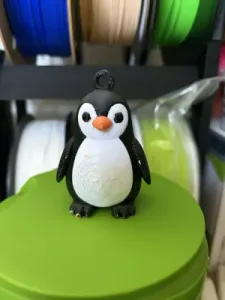 Cute Penguin Keychain – Multicolor 3D Print