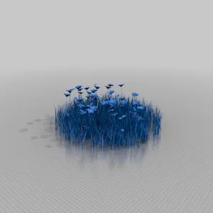 grass with flowers - upright